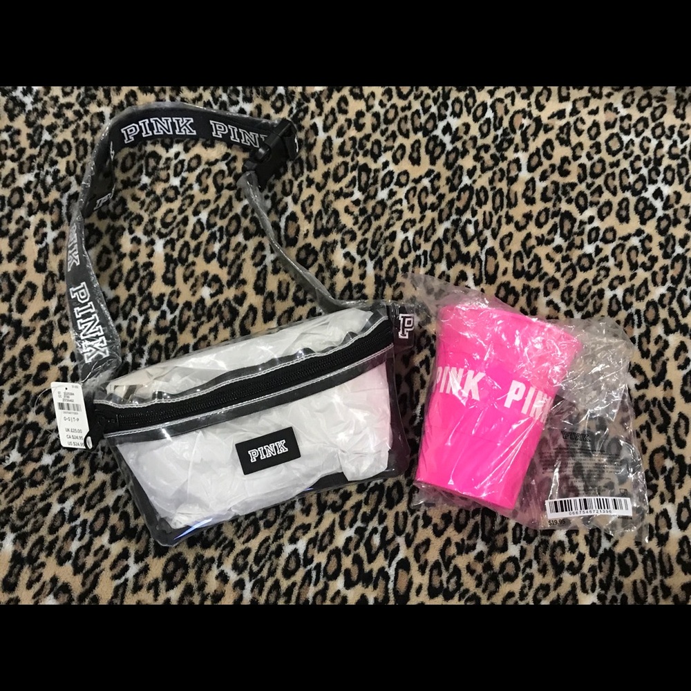 Victoria’s Secret PINK fanny pack & cup w floatie